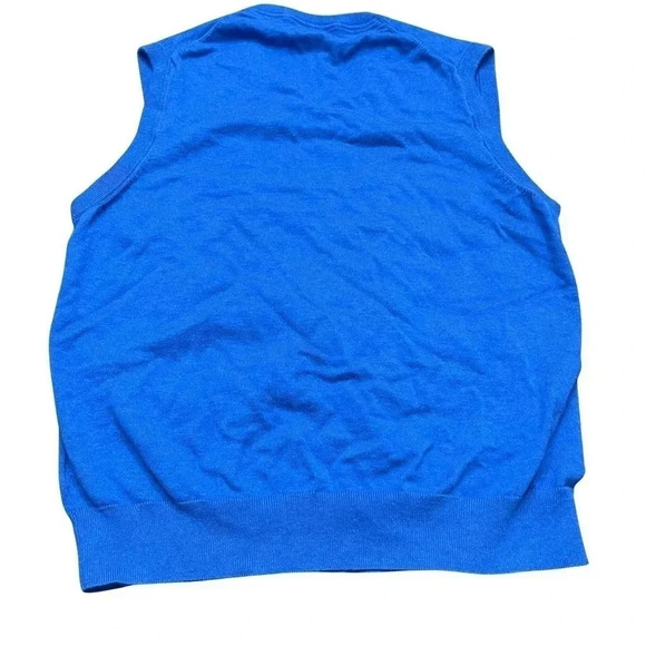 Men’s cobalt blue Brooks Brothers supima cotton sweater vest. Large. - Picture 2 of 8